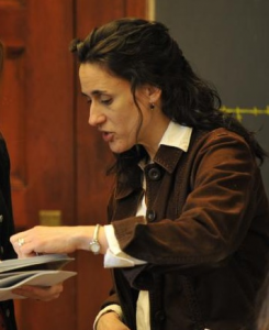 Carmel actively teaching in the classroom