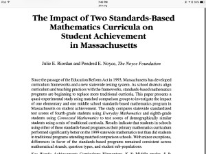 Abstract for Riordan & Noyce paper